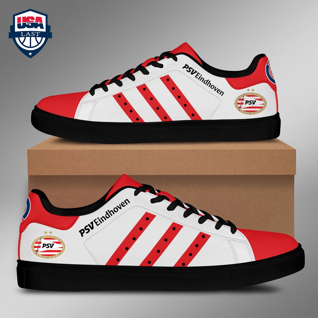 PSV Eindhoven Red Stripes Stan Smith Low Top Shoes