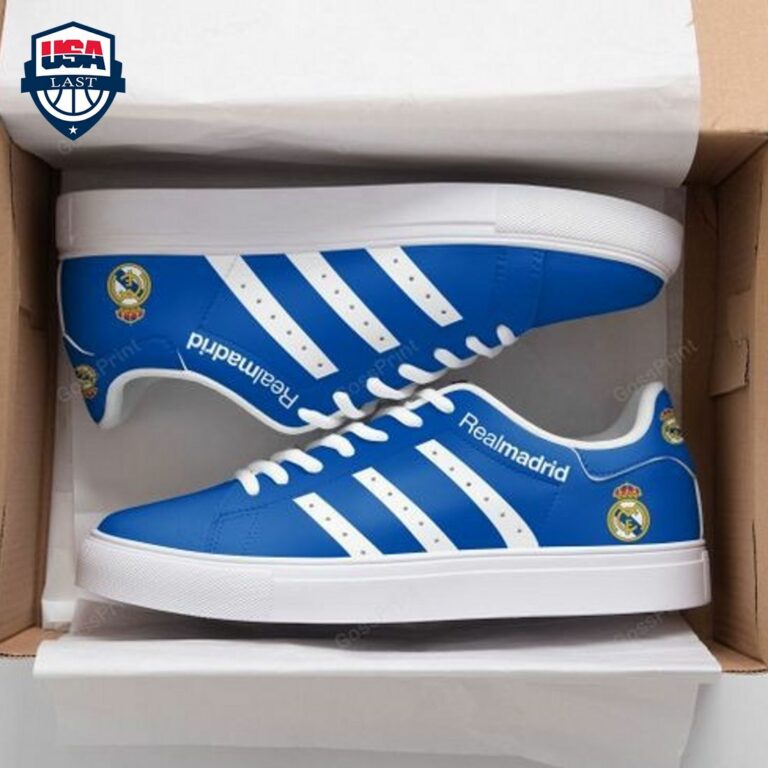 Real Madrid White Stripes Style 2 Stan Smith Low Top Shoes - Awesome Pic guys