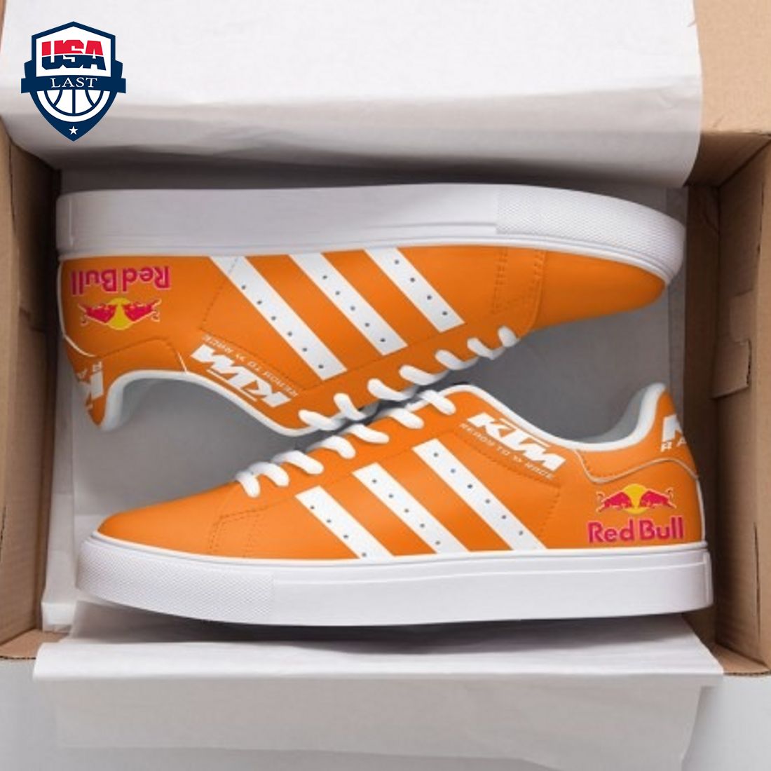 Red Bull KTM Racing White Stripes Stan Smith Low Top Shoes
