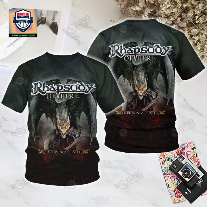 Best Sale Rhapsody of Fire Dark Wings of Steel 3D Shirt