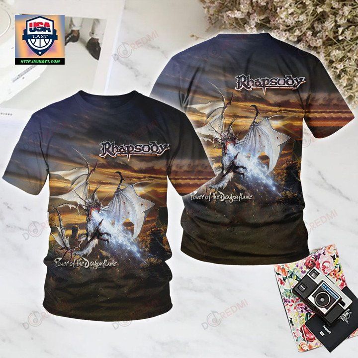 Cheap Rhapsody of Fire Power of the Dragonflame 3D Shirt