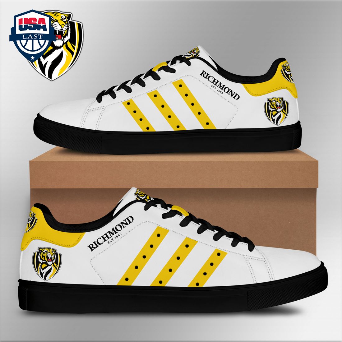 Richmond FC Yellow Stripes Style 2 Stan Smith Low Top Shoes