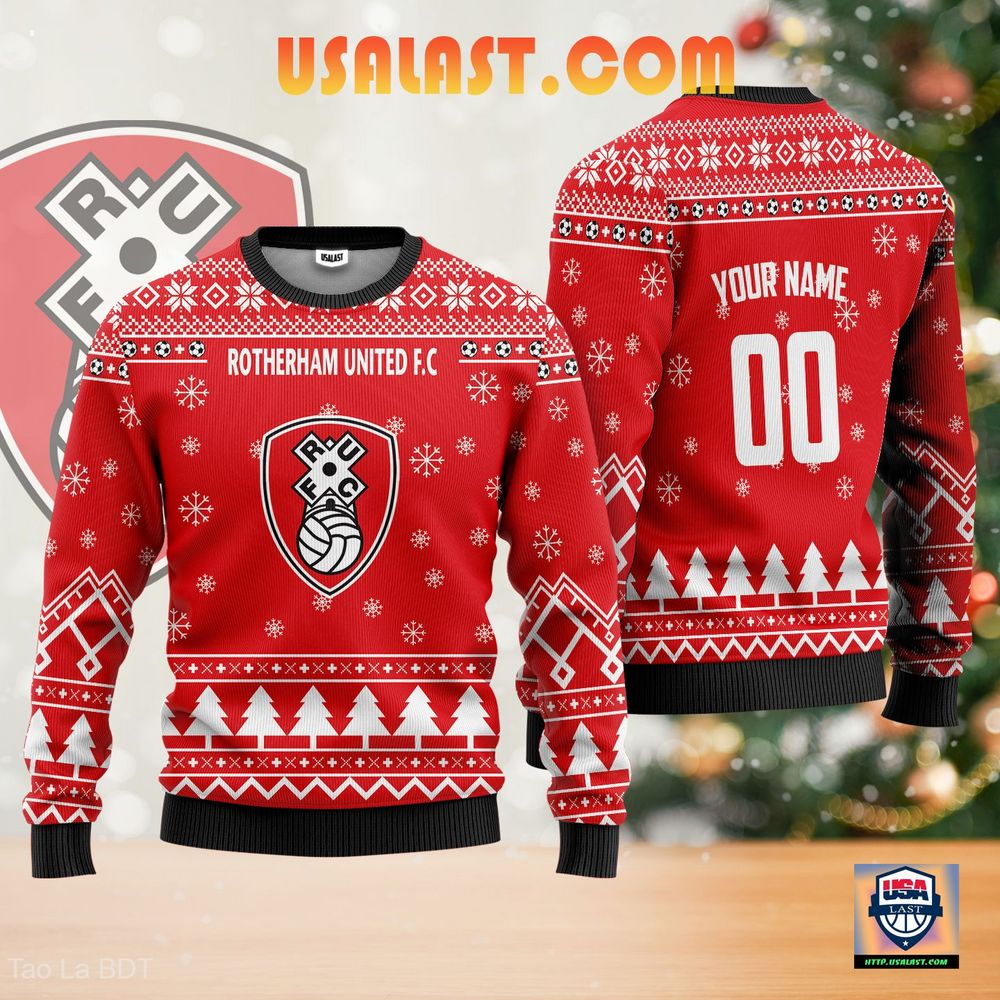 How To Buy Rotherham United F.C Personalized Ugly Sweater Red Version