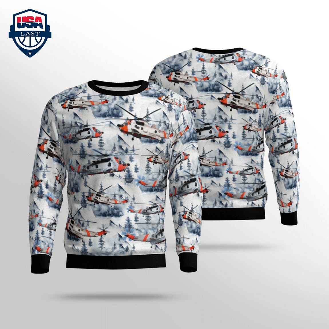 Royal Norwegian Air Force Sea King 3D Christmas Sweater