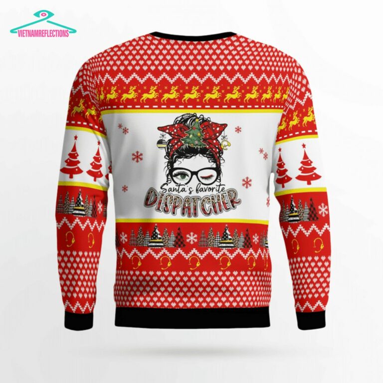 Santa's Favorite Dispatcher 3D Christmas Sweater - Nice place and nice picture