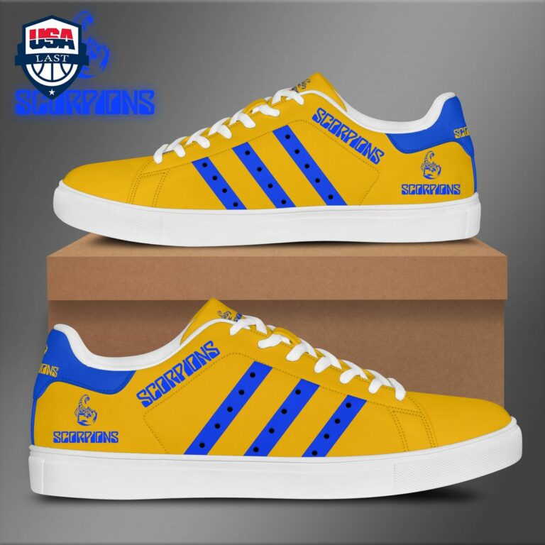 Scorpions Blue Stripes Style 3 Stan Smith Low Top Shoes - My friends!