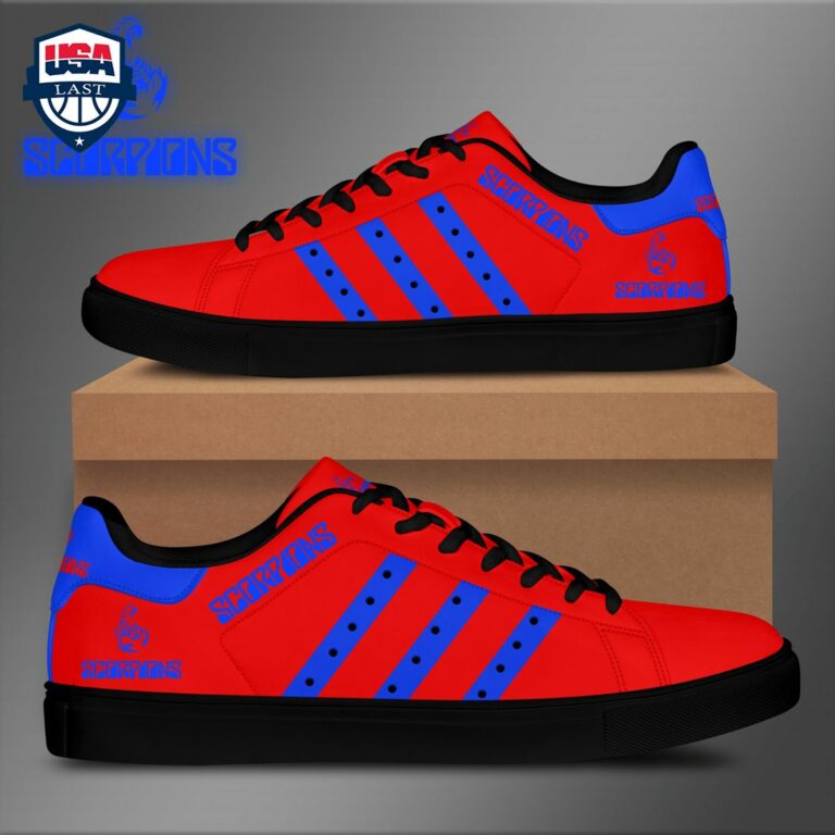 Scorpions Blue Stripes Style 4 Stan Smith Low Top Shoes - Pic of the century
