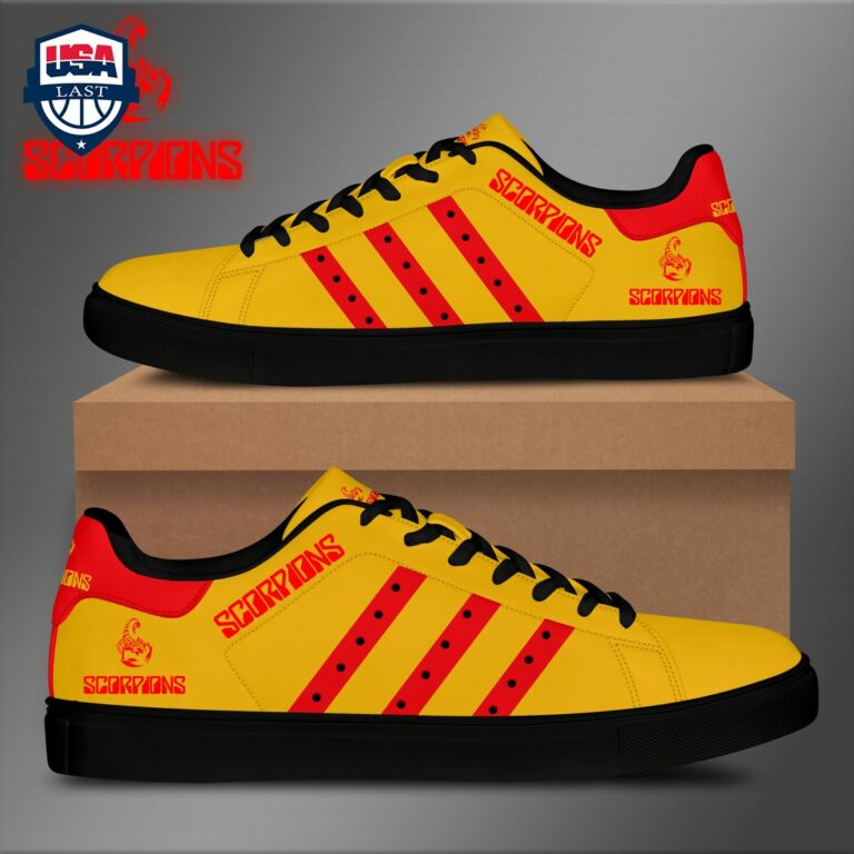 Scorpions Red Stripes Style 5 Stan Smith Low Top Shoes - She has grown up know