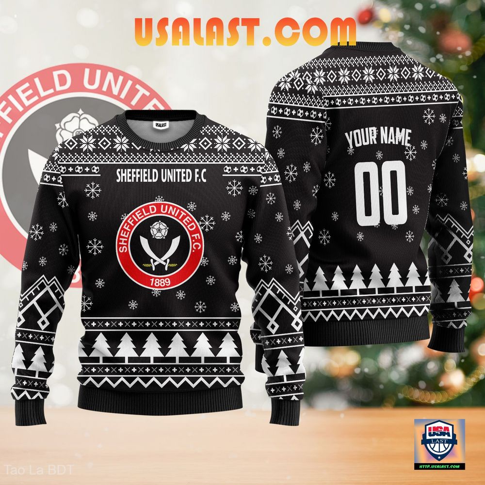 Big Sale Sheffield United F.C Personalized Ugly Sweater Black Version