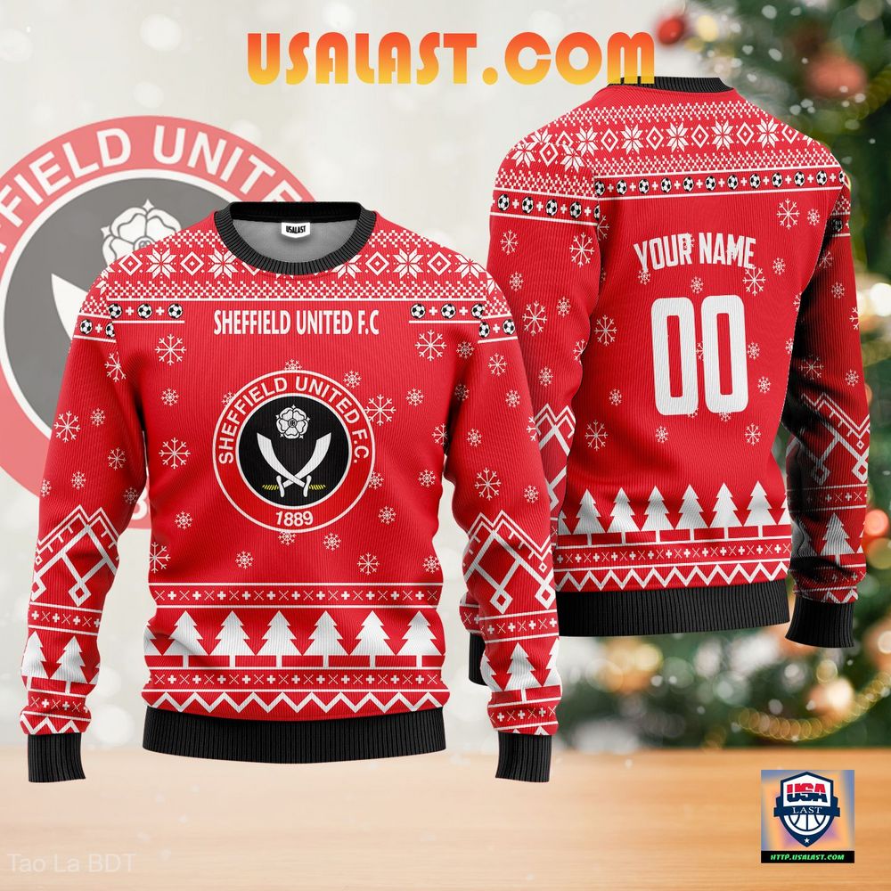 Sheffield United F.C Personalized Ugly Sweater Red Version - Nice shot bro