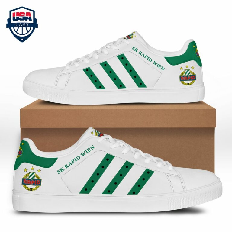 SK Rapid Wien Green Stripes Stan Smith Low Top Shoes - Natural and awesome