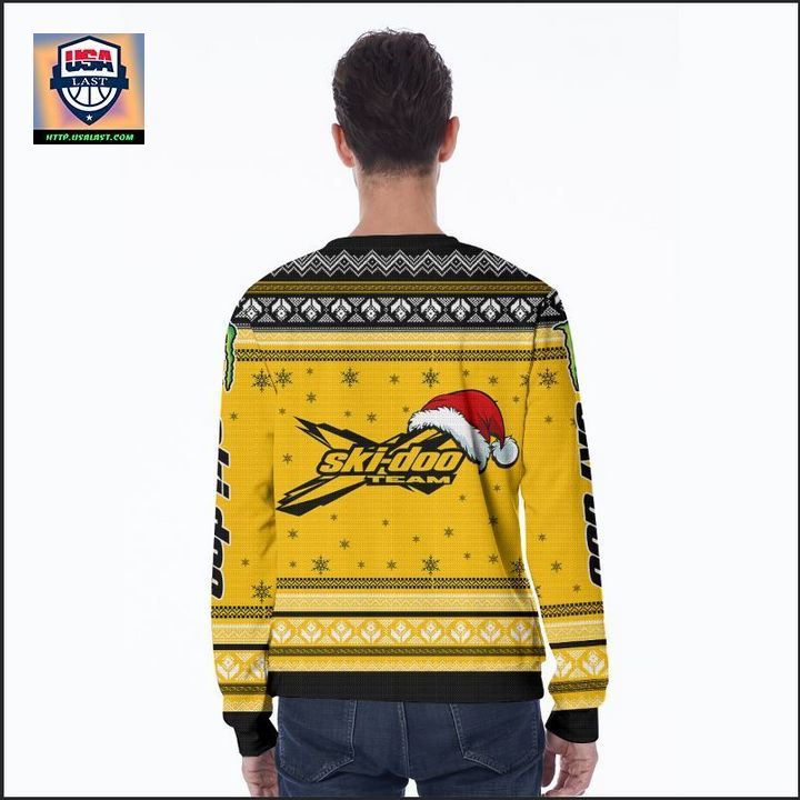 Ski-doo Team Yellow 3D Ugly Christmas Sweater - Natural and awesome