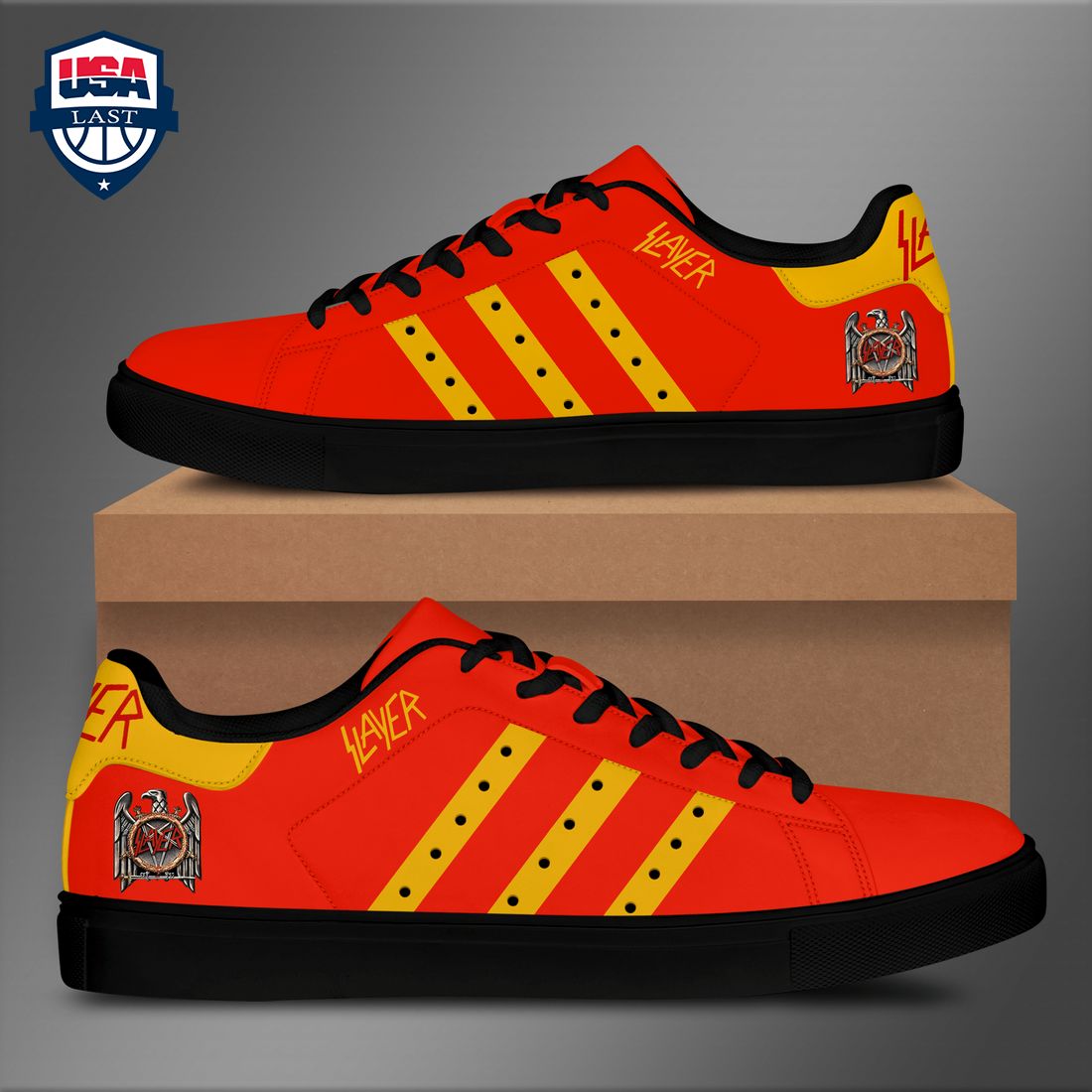 Slayer Yellow Style 1 Stan Smith Low Top Shoes - Wow, cute pie