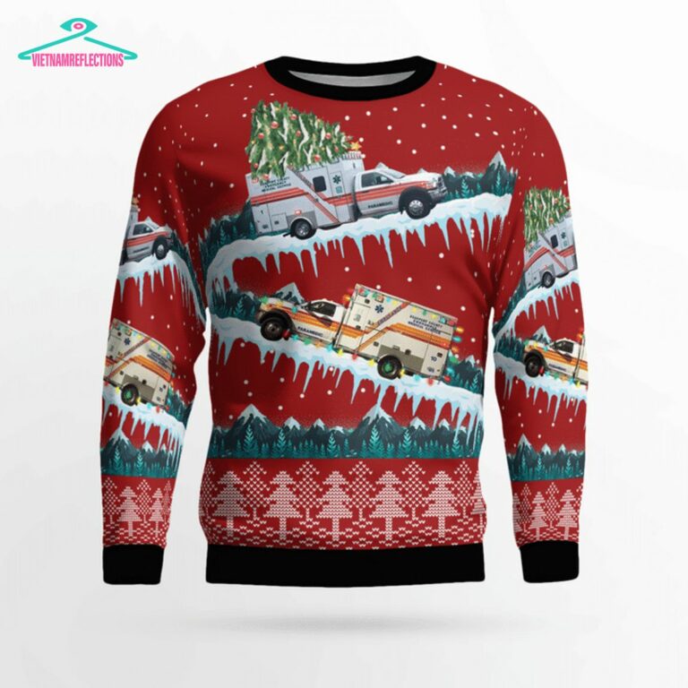 South Carolina Beaufort County EMS 3D Christmas Sweater - You look too weak