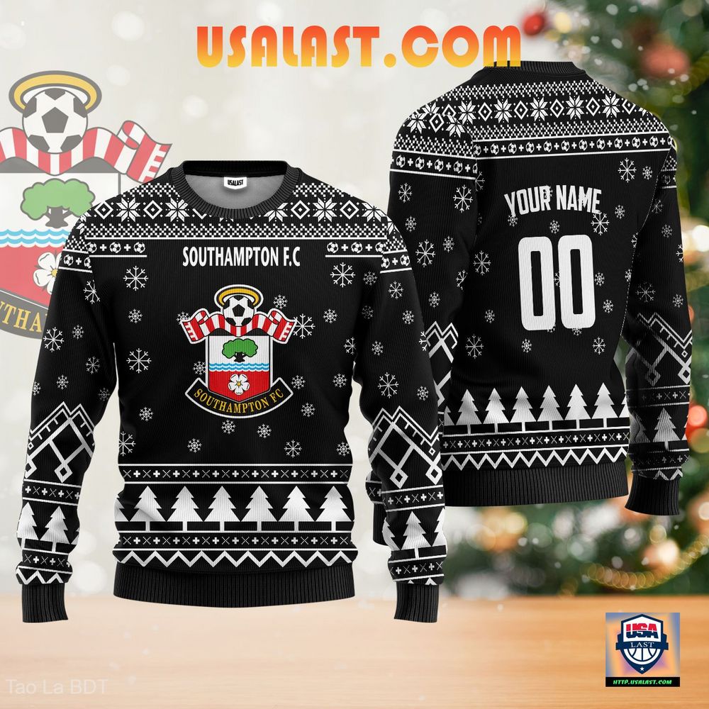 Southampton F.C Black Ugly Sweater - Bless this holy soul, looking so cute