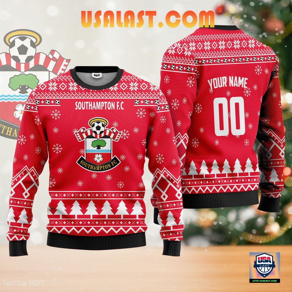 Southampton F.C Red Ugly Sweater - Beauty is power; a smile is its sword.