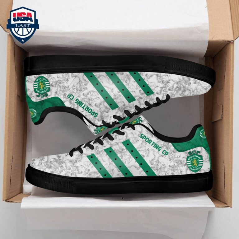 Sporting CP Green Stripes Style 4 Stan Smith Low Top Shoes - Nice elegant click