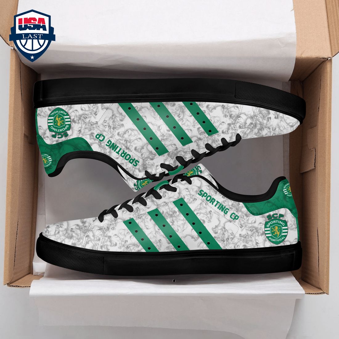 Sporting CP Green Stripes Style 4 Stan Smith Low Top Shoes
