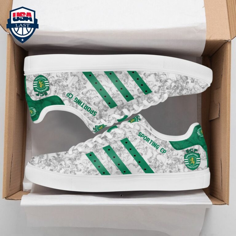 Sporting CP Green Stripes Style 4 Stan Smith Low Top Shoes - Super sober
