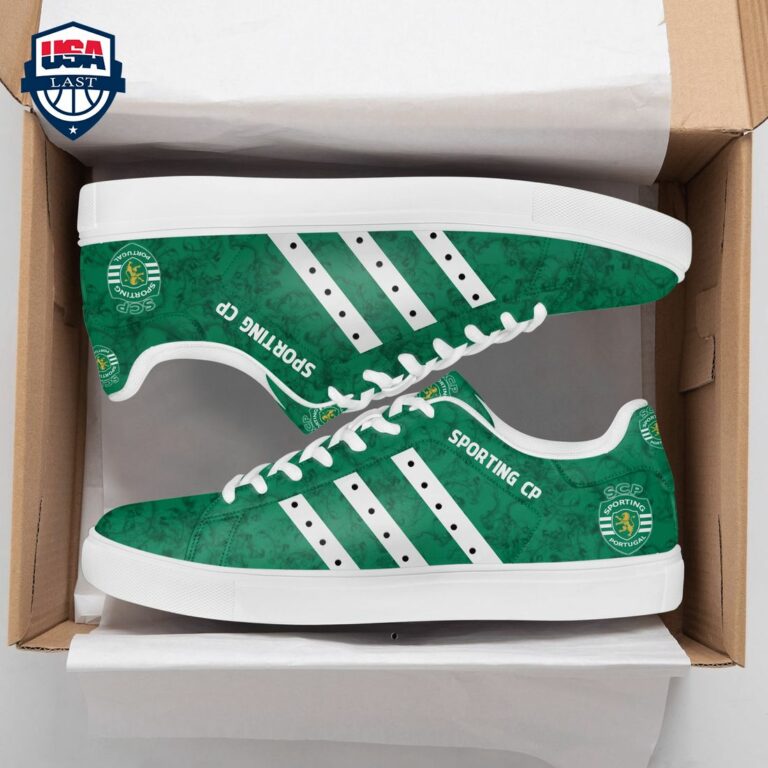 Sporting CP White Stripes Style 4 Stan Smith Low Top Shoes - Unique and sober