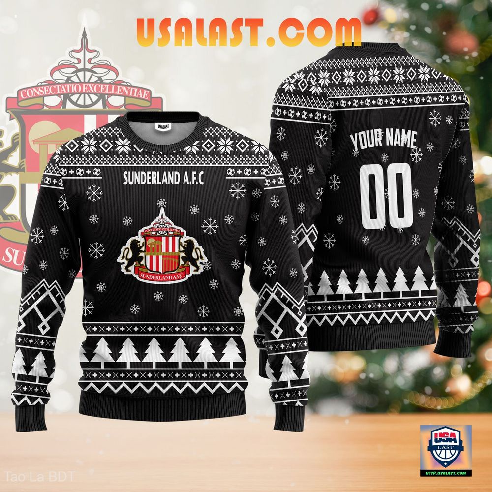 New Taobao Sunderland A.F.C Personalized Ugly Sweater Black Version