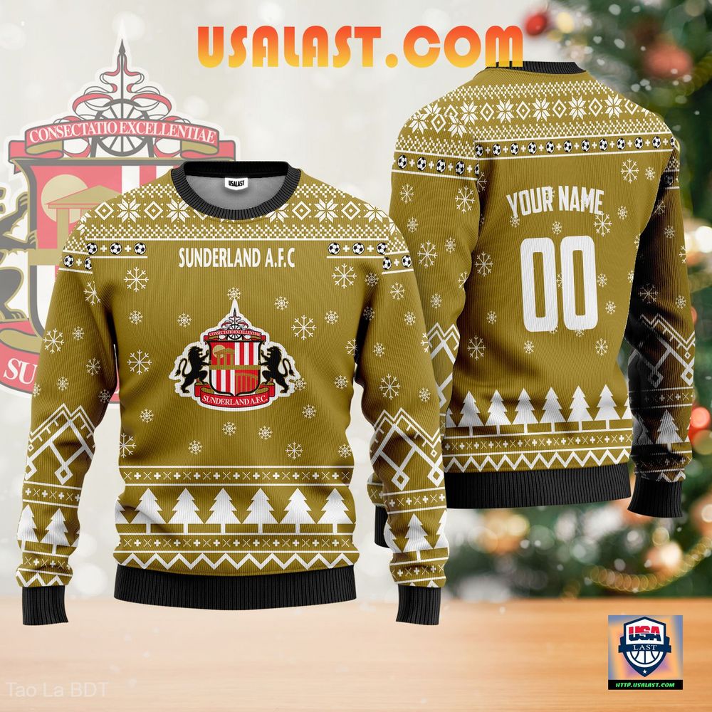 Best-Buy Sunderland A.F.C Personalized Ugly Sweater Yellow Version