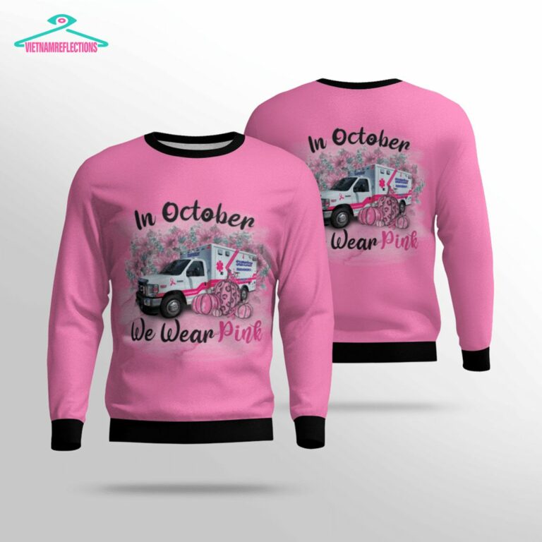 Sunstar Paramedics In October We Wear Pink 3D Christmas Sweater - Nice shot bro