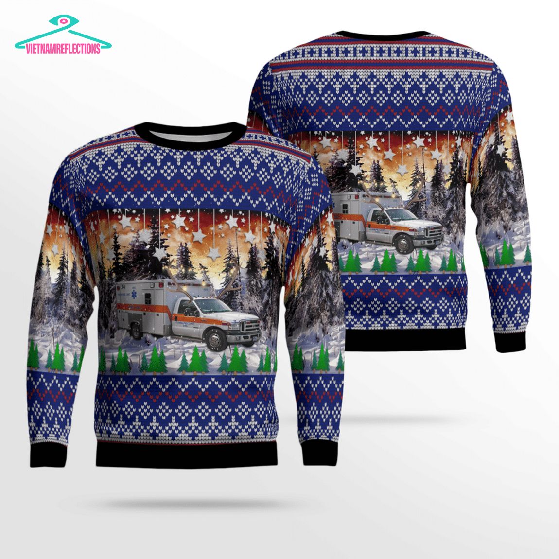 Tennessee Cumberland County EMS 3D Christmas Sweater - Damn good