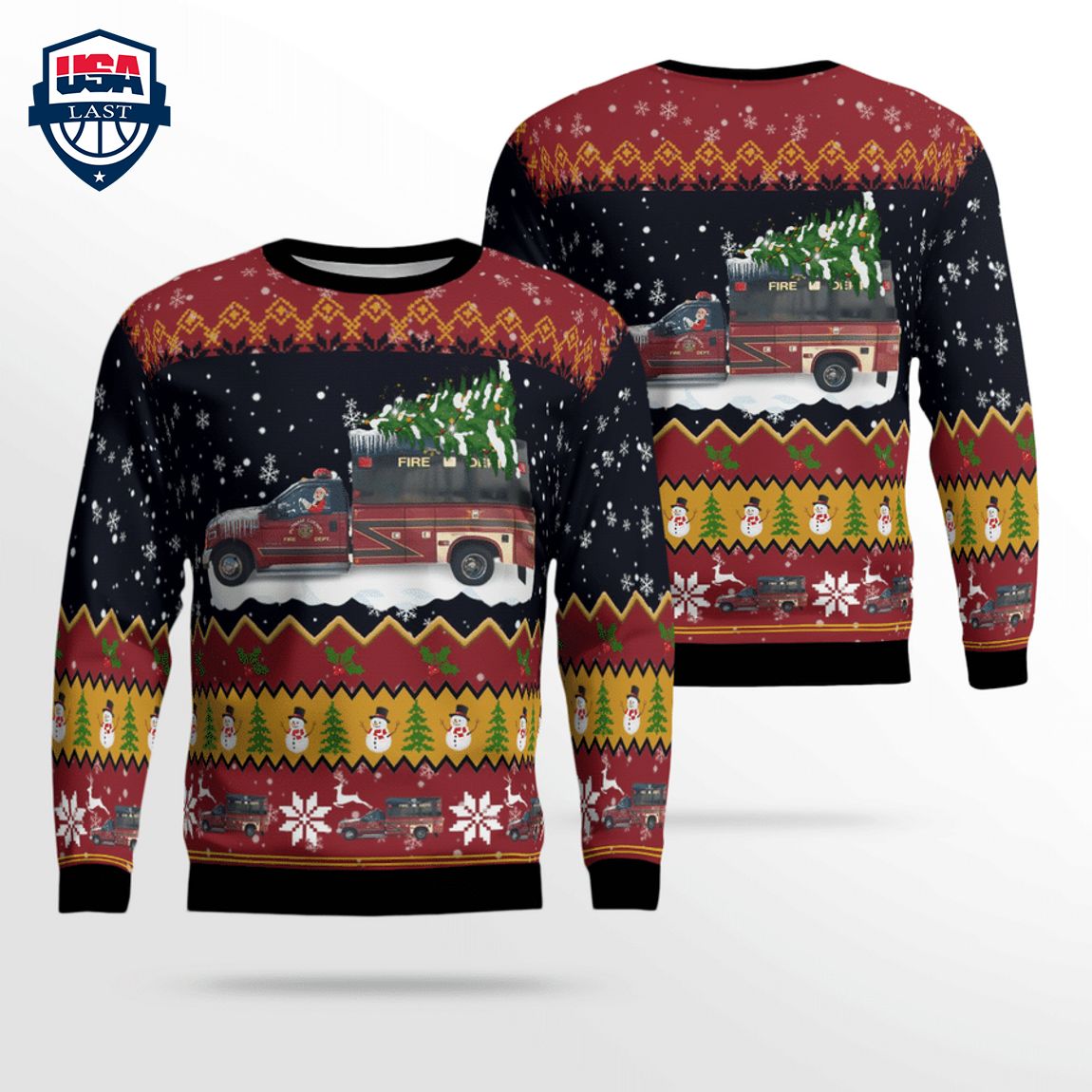 Tennessee Putnam County Fire Department 3D Christmas Sweater
