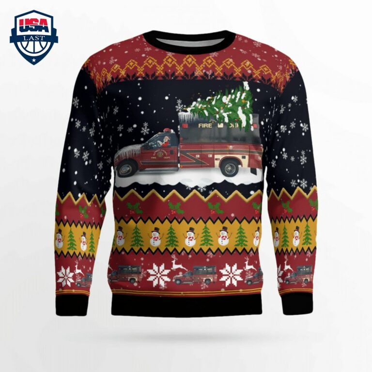 Tennessee Putnam County Fire Department 3D Christmas Sweater - Speechless