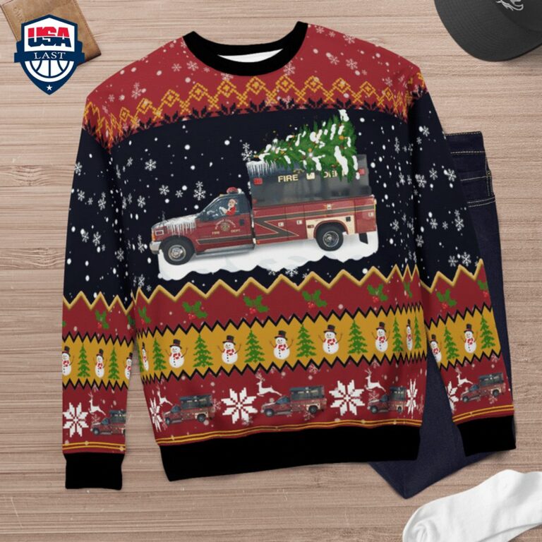 Tennessee Putnam County Fire Department 3D Christmas Sweater - Damn good