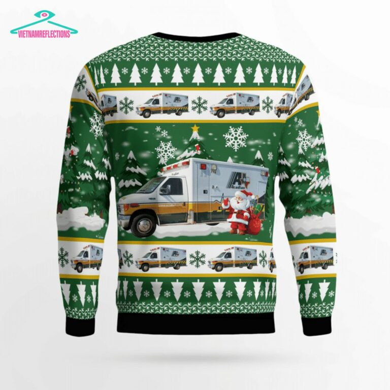Texas Acadian Ambulance Ford E-450 3D Christmas Sweater - She has grown up know