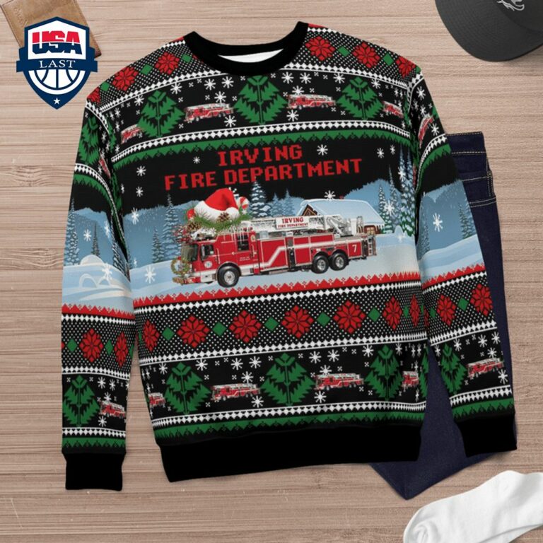 Texas Irving Fire Department 3D Christmas Sweater - Nice photo dude