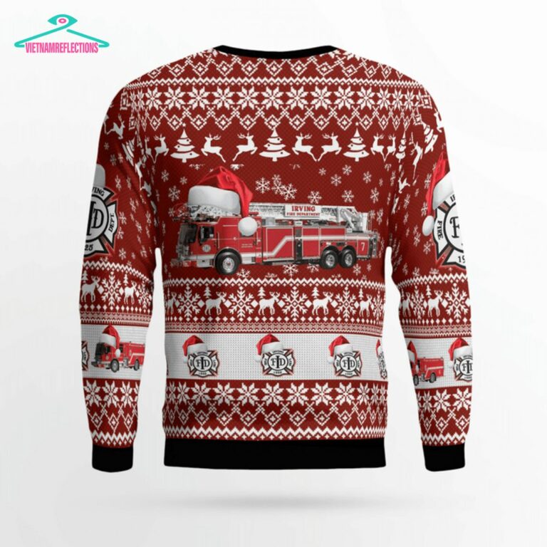 Texas Irving Fire Department Ver 2 3D Christmas Sweater - You look lazy