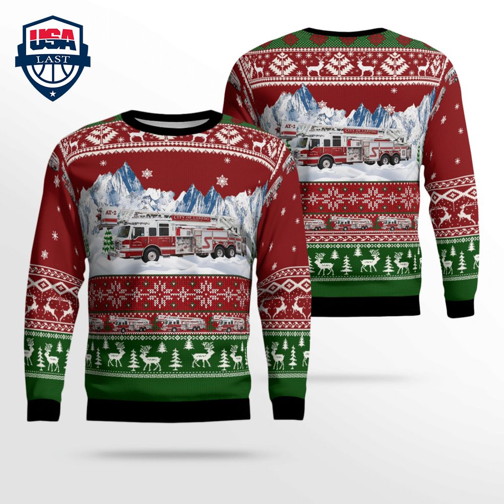 Texas Laredo Fire Department 3D Christmas Sweater