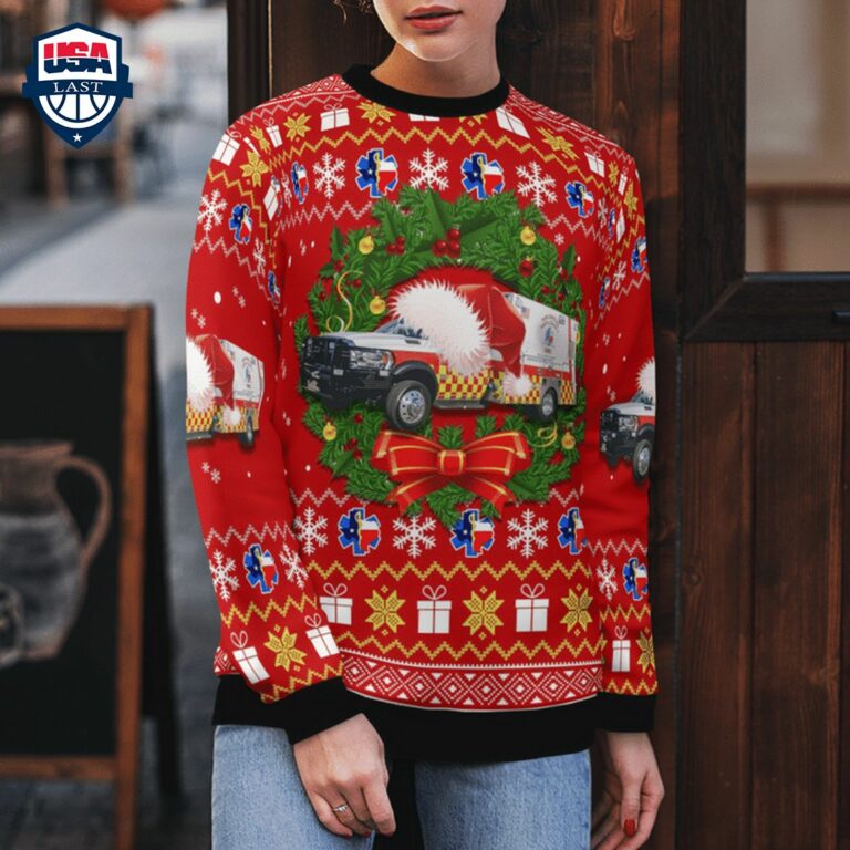 Texas San Marcos Hays County EMS 3D Christmas Sweater - Wow! This is gracious
