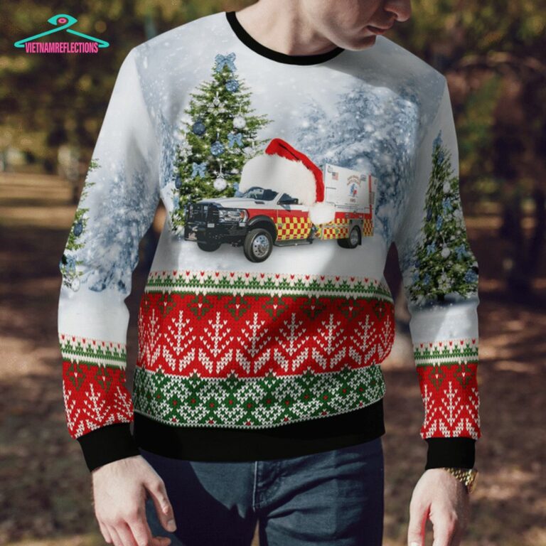 Texas San Marcos Hays County EMS Ver 2 3D Christmas Sweater - Coolosm