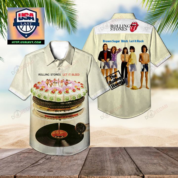 Official The Rolling Stones Let It Bleed Studio Album Hawaiian Shirt