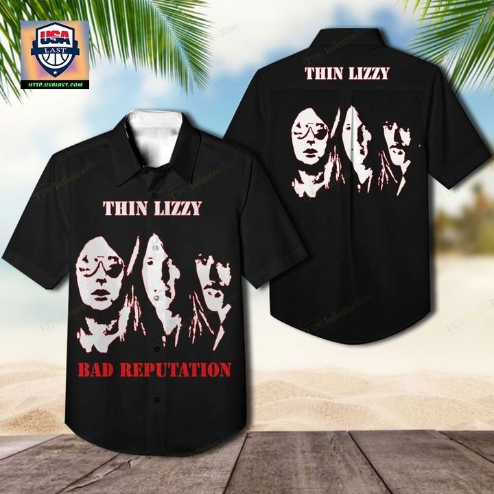 Thin Lizzy Bad Reputation Album Hawaiian Shirt - Cutting dash