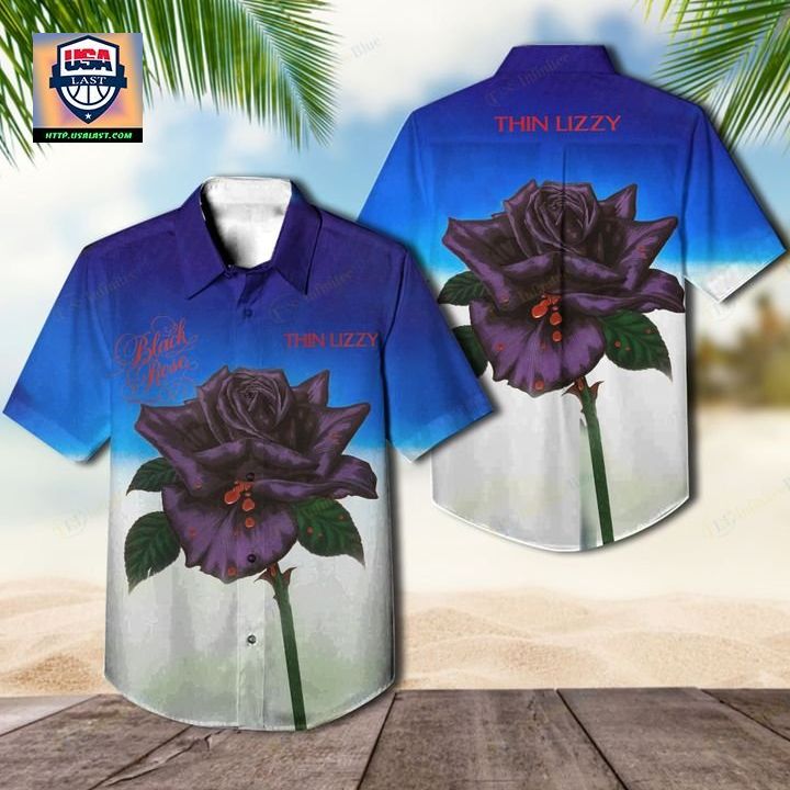 Thin Lizzy Black Rose A Rock Legend Album Hawaiian Shirt - Lovely smile