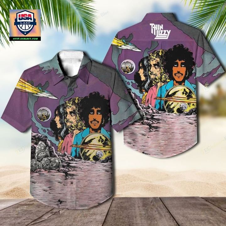 Wholesale Thin Lizzy Vagabonds of the Western World Album Hawaiian Shirt