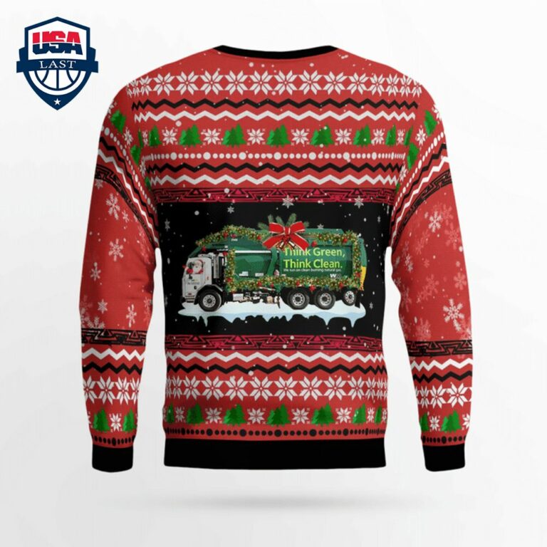 Think Green Think Clean Waste Management 3D Christmas Sweater - Good look mam