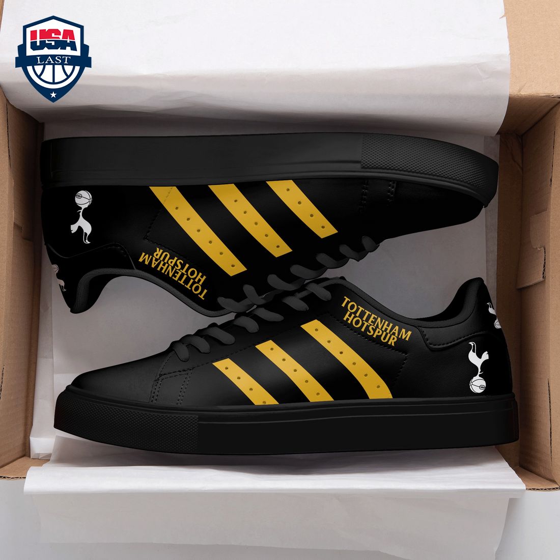 Tottenham Hotspur FC Yellow Stripes Style 1 Stan Smith Low Top Shoes