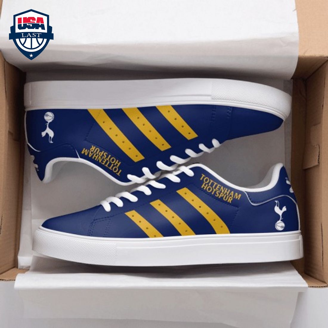 Tottenham Hotspur FC Yellow Stripes Style 2 Stan Smith Low Top Shoes
