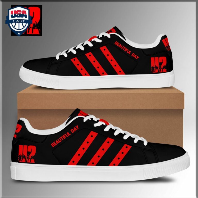 U2 Beautiful Day Red Stripes Stan Smith Low Top Shoes - Great, I liked it