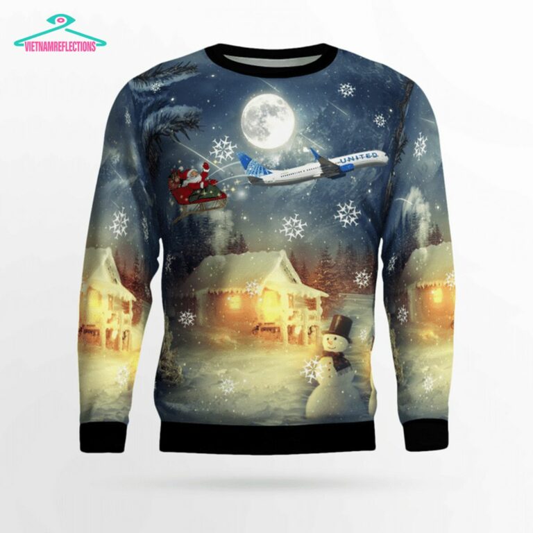 United Airlines Boeing 737-924ER 3D Christmas Sweater - Amazing Pic