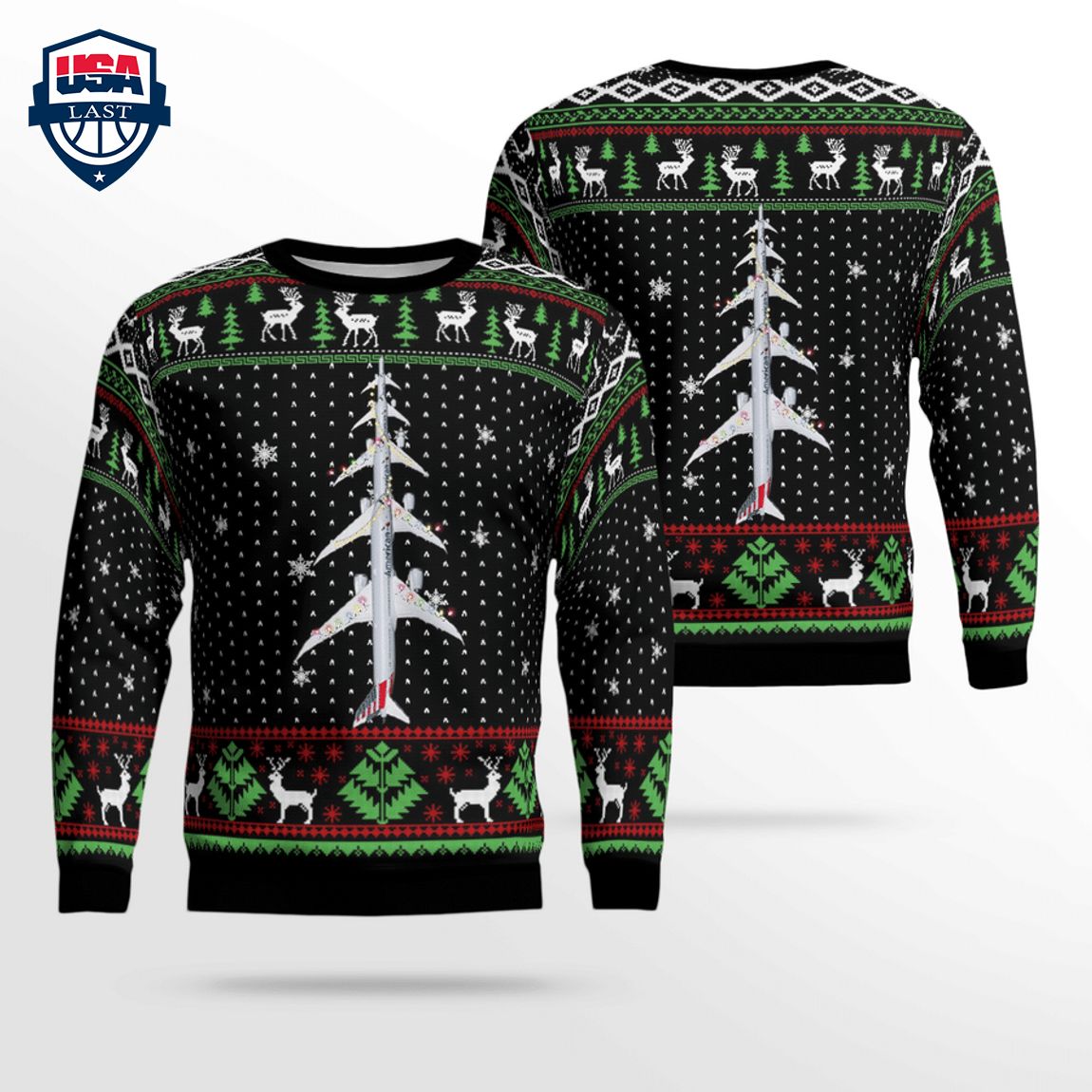 United Airlines Boeing 787-9 Dreamliner Ver 2 3D Christmas Sweater