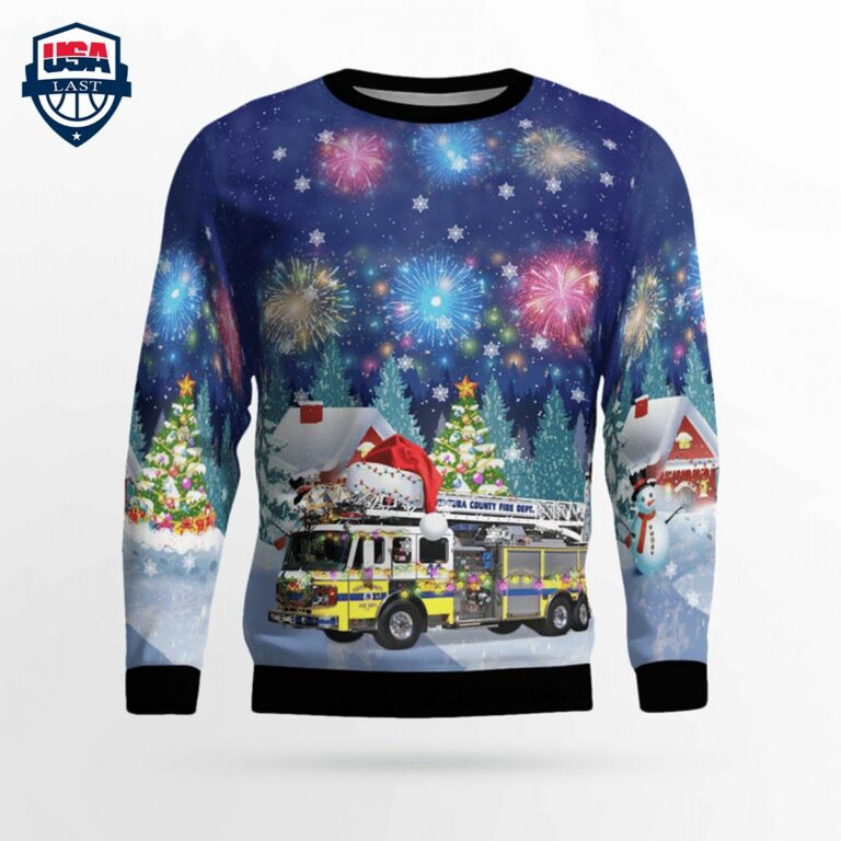Ventura County Fire Department 3D Christmas Sweater - You look fresh in nature