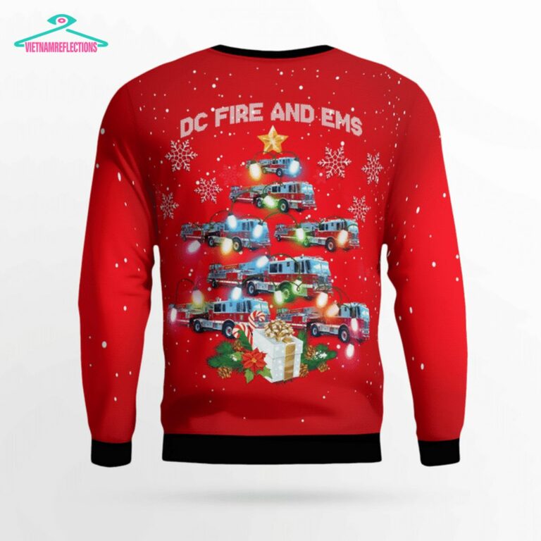 Washington DC Fire And EMS Department 3D Christmas Sweater - Stand easy bro