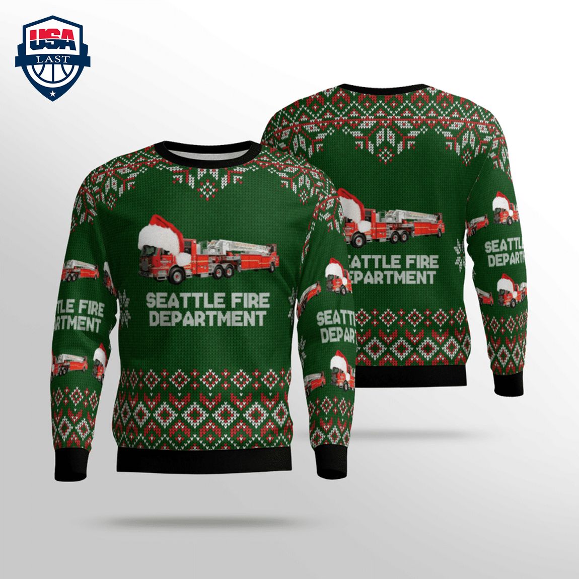 Washington Seattle Fire Department Ver 2 3D Christmas Sweater